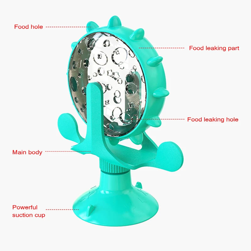Engaging Interactive Feeding Wheel Toy for Dogs and Cats - Fun and Functional Pet Training Ball