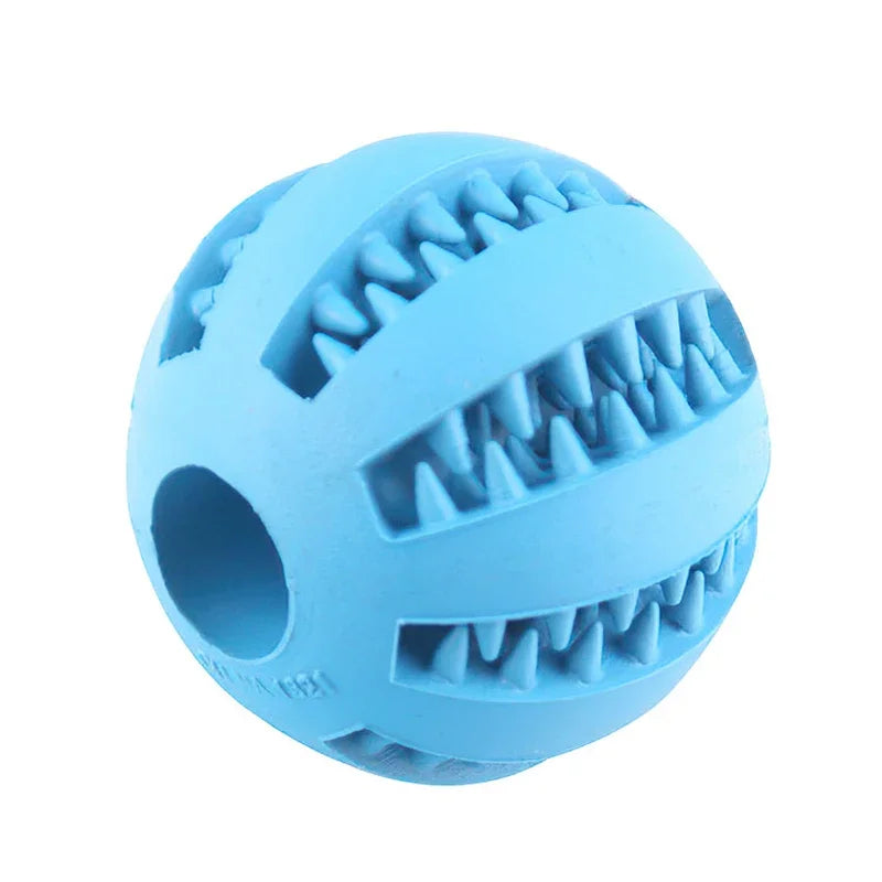 Bouncing Fun: The Ultimate Chew Toy for Small Dogs - Tooth Cleaning Rubber Ball for Playtime and Snacks!