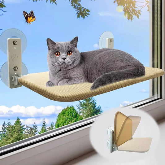 Cozy Up Your Cat with Our Foldable Breathable Window Hammock Bed - Perfect for Cats Up to 10KG!