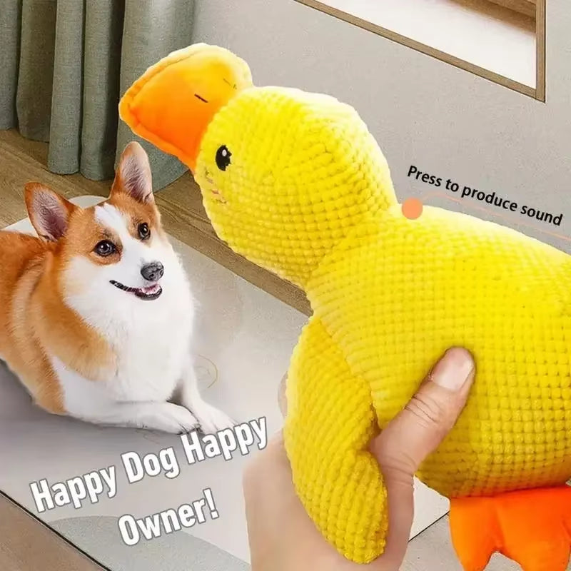 Delight Your Pup with Our Plush Duck Chew Toy - Calming, Squeaky, and Perfect for Teeth Cleaning!