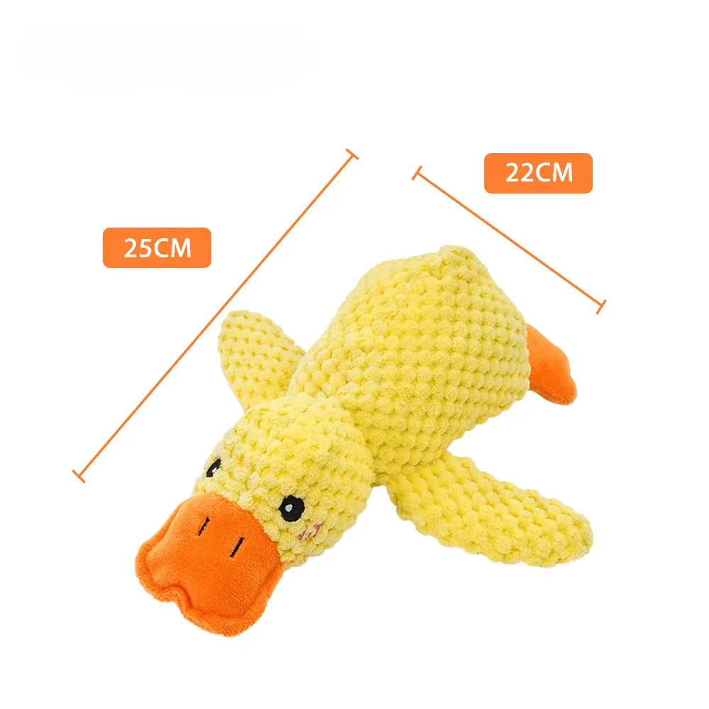 Delight Your Pup with Our Plush Duck Chew Toy - Calming, Squeaky, and Perfect for Teeth Cleaning!