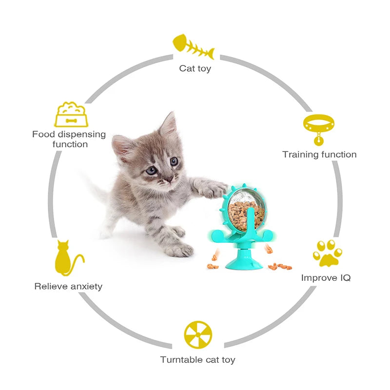 Engaging Interactive Feeding Wheel Toy for Dogs and Cats - Fun and Functional Pet Training Ball