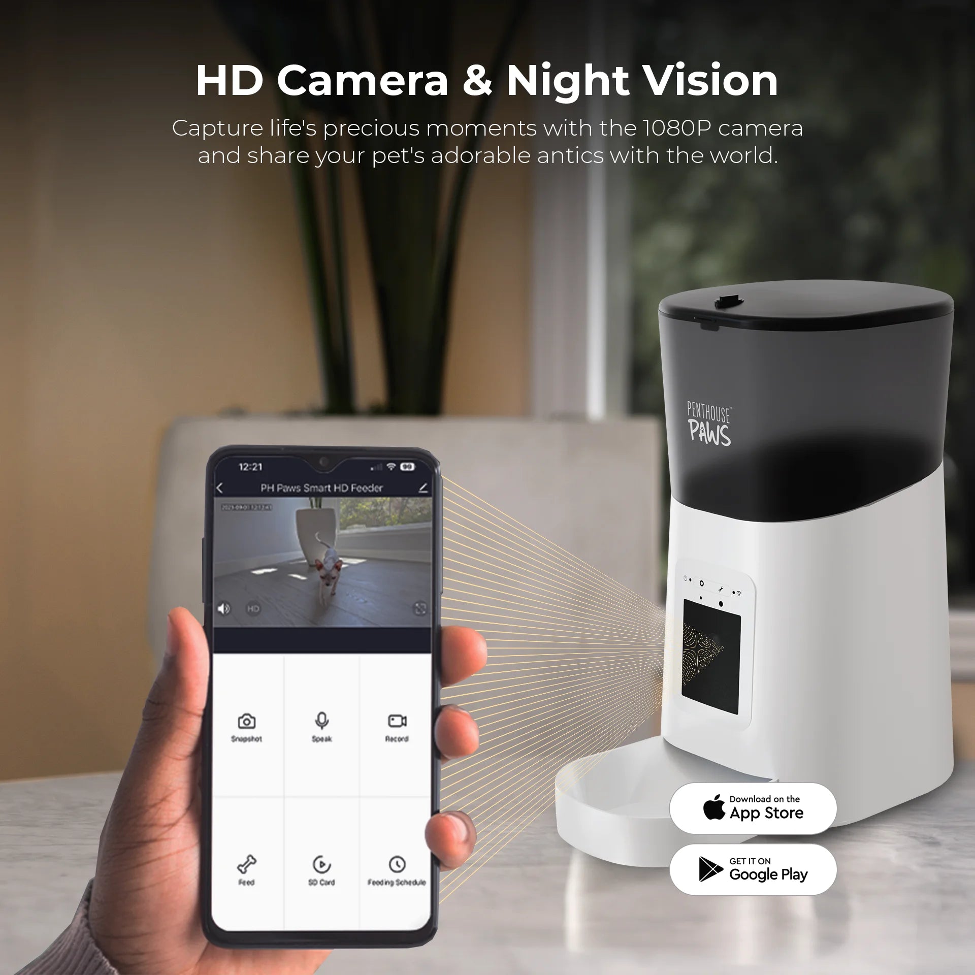 Smart Pet Feeder with HD Camera & 2-Way Audio (6L, App Control)