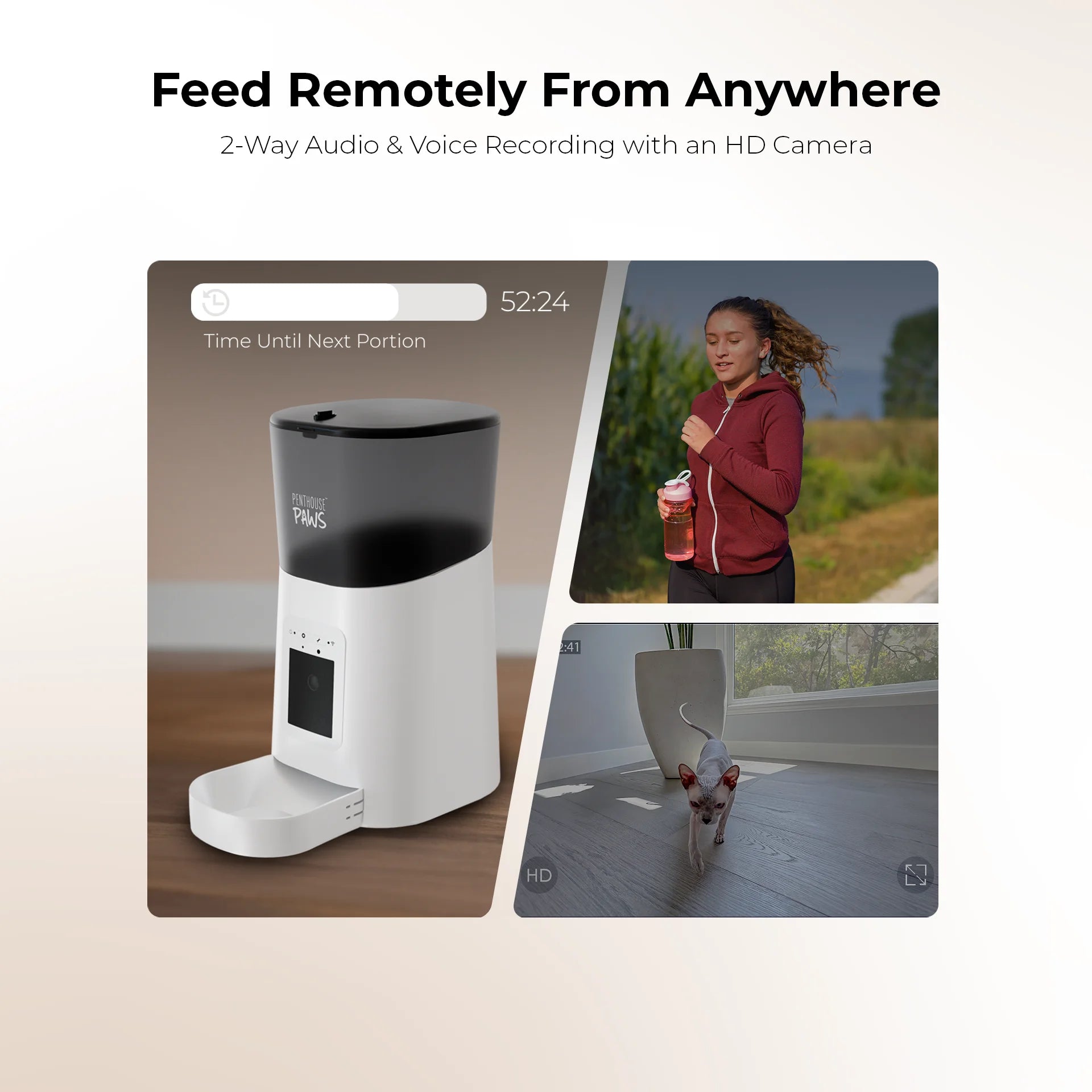 Smart Pet Feeder with HD Camera & 2-Way Audio (6L, App Control)