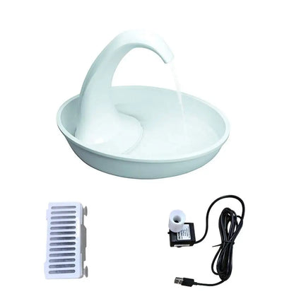 Automatic Swan-Shaped Pet Water Dispenser - Elegant Fountain for Cats and Small Dogs with Adjustable Flow and Easy Maintenance