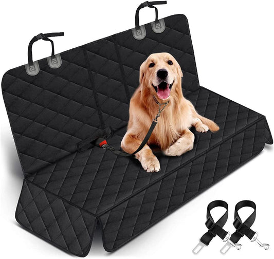 Premium Waterproof Dog Car Seat Cover - Non-Slip, Adjustable, and Universal Fit for Cars, Trucks, and SUVs - Black
