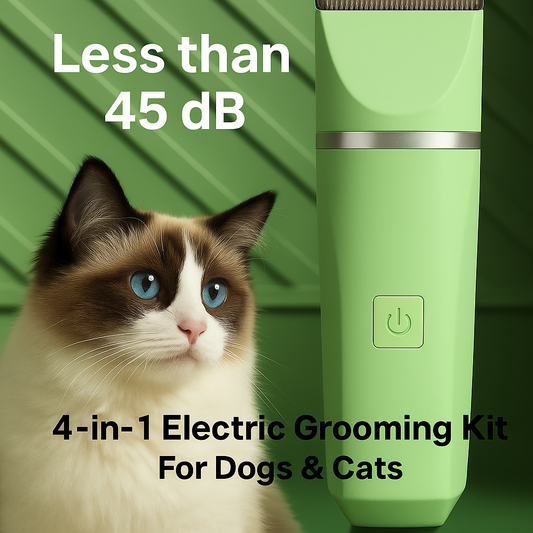4-in-1 Electric Grooming Kit for Dogs & Cats – Trim, Clean, and Pamper at Home
