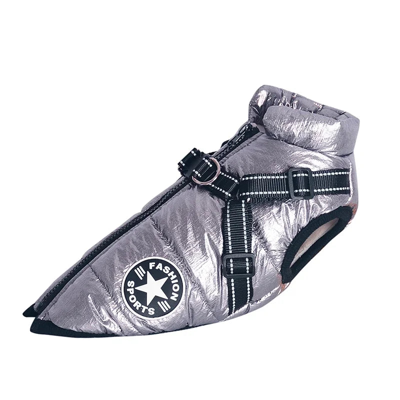 Cozy & Waterproof Large Dog Jacket with Harness - Perfect for Autumn/Winter Adventures!